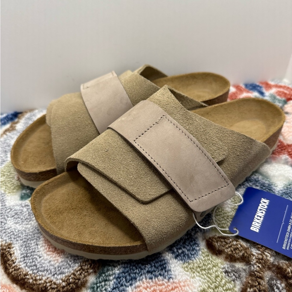 Birkenstock Kyoto suede leather slides unisex 41 NWT